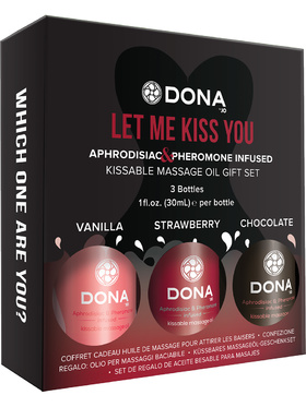 System Jo: Dona, Kissable Massage Gift Set, 3 stk