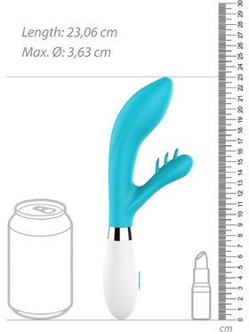 Luminous: Agave, Ultra Soft Silicone Rabbit Vibrator, turkis