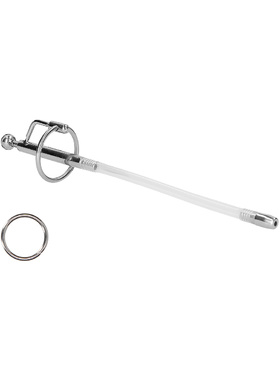 Ouch!: Urethral Sounding, Steel Dilator Stick with Ring, 7.6 mm