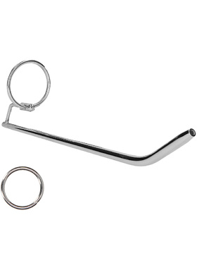 Ouch!: Urethral Sounding, Steel Dilator Stick with Ring, 8 mm