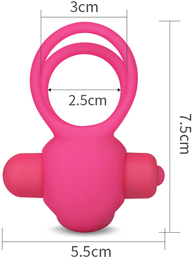 LoveToy: Power Clit Duo Cockring, rosa