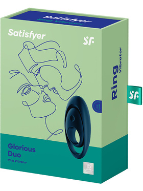 Satisfyer: Glorious Duo, Ring Vibrator, blå