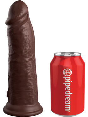 King Cock Elite: Dual Density Silicone Cock, 22 cm, mørk