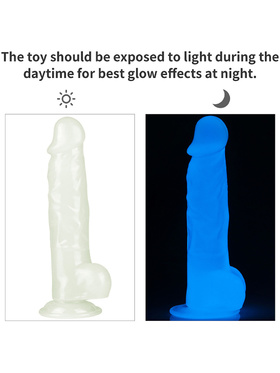 LoveToy: Lumino Play, Selvlysende Dildo, 22 cm