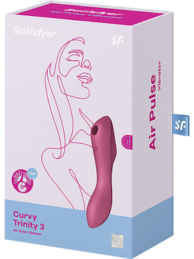 Satisfyer: Curvy Trinity 3, Air Pulse Vibrator, rød