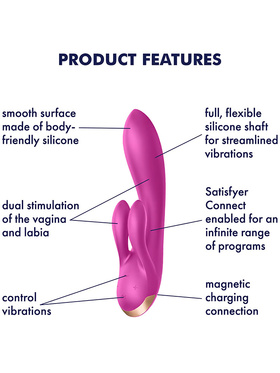 Satisfyer Connect: Double Flex Vibrator, lilla