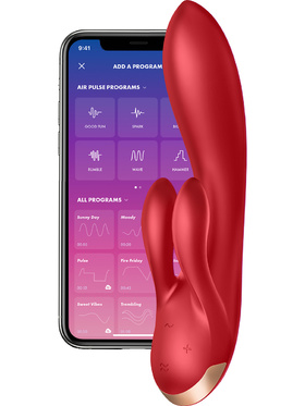 Satisfyer Connect: Double Flex Vibrator, rød