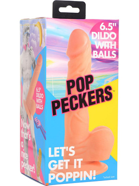 Pop Peckers: Poppin Dildo 16.5 cm, lys