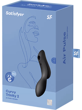 Satisfyer: Curvy Trinity 2, Air Pulse Vibrator, svart