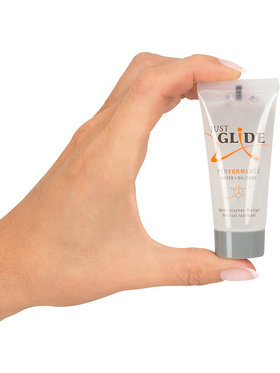 Just Glide: Performance, Vann- och Silikonbasert Glidemiddel, 20 ml