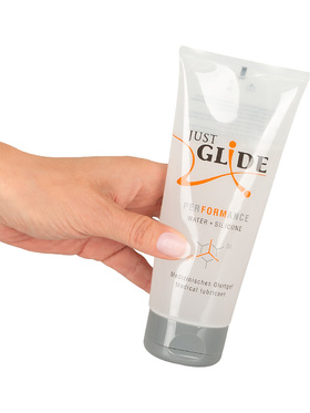 Just Glide: Performance, Vann- och Silikonbasert Glidemiddel, 200 ml