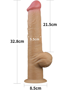 LoveToy: Dual-Layered Silicone Handle Cock, 33 cm 