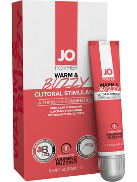 System JO for Her: Warm & Buzzy, Clitoral Stimulant, 10 ml