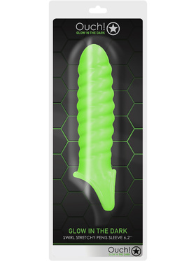 Ouch! Glow in the Dark: Swirl Stretchy Penis Sleeve