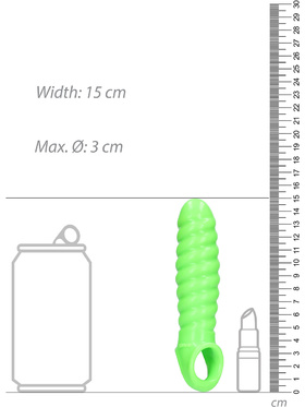 Ouch! Glow in the Dark: Swirl Stretchy Penis Sleeve