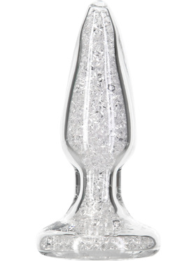 Pillow Talk: Fancy, Luxurious Glass Anal Plug with Bonus Bullet