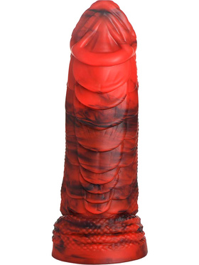 Creature Cocks: Fire Dragon, Red Scaly Silicone Dildo