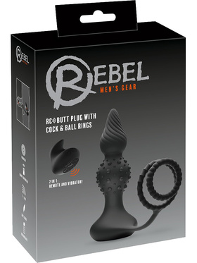 Rebel: RC Butt Plug with Cock & Ball Rings