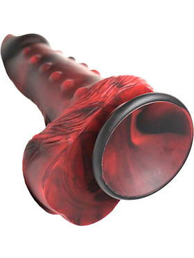 Creature Cocks: Lava Demon, Red Nubbed Silicone Dildo