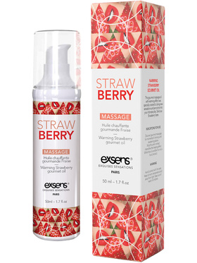 Exsens: Warming Massage Oil, Strawberry, 50 ml