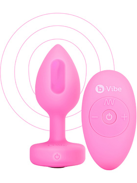 B-Vibe: Vibrating Heart, Remote Control Plug, rosa