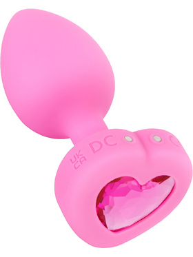 B-Vibe: Vibrating Heart, Remote Control Plug, rosa