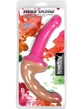 LoveToy: Holy Dong, Double-Ended Strap-On Dildo, rosa/lys