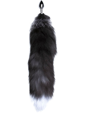 Alive: Black & White Fox Tail, M