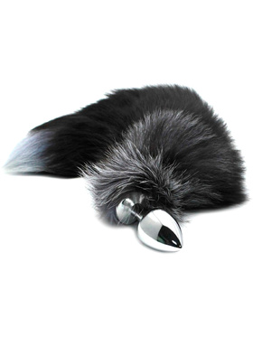 Alive: Black & White Fox Tail, M