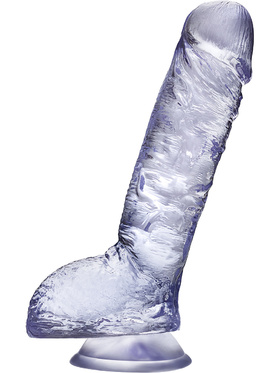 B Yours Plus: Hearty n' Hefty Dildo, 23 cm, gjennomsiktig