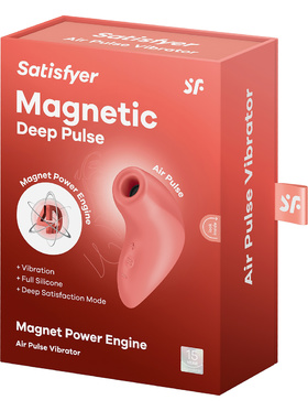 Satisfyer: Magnetic Deep Pulse, Air Pulse Vibrator, rød