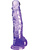 King Cock Clear: Dildo with Balls, 22 cm, lilla