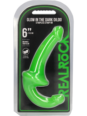 RealRock: Glow in the Dark Strapless Strap-On, grønn