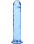 RealRock: Crystal Clear Straight Realistic Dildo, 18 cm, blå