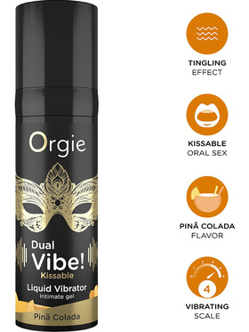 Orgie: Dual Vibe! Liquid Vibrator Gel, Pina Colada, 15 ml