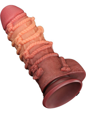 LoveToy: Dual-layered Silicone Cock with Rope, 24.5 cm