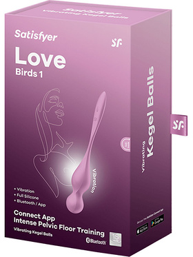 Satisfyer Connect: Love Birds 1, Vibrating Kegel Balls, rosa