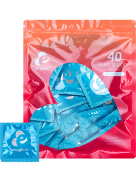 EasyGlide: Ribs and Dots Condoms, 40 stk