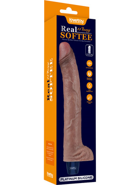 LoveToy: Real Softee, Silicone Vibrating Dildo, 27 cm