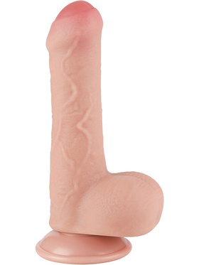 LoveToy: Sliding-Skin Dildo, 18 cm, lys