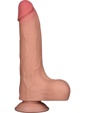 LoveToy: Sliding-Skin Dildo, 22 cm, lys