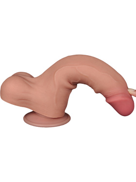 LoveToy: Sliding-Skin Dildo, 22 cm, lys