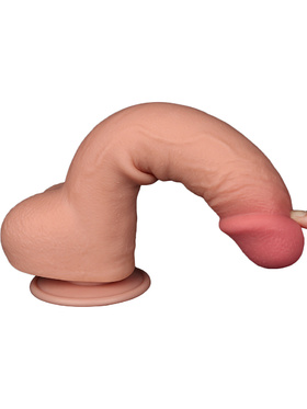 LoveToy: Sliding-Skin Dildo, 24 cm, lys