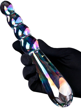 LoveToy: Twilight Gleam Glass Dildo, Rising Ripples