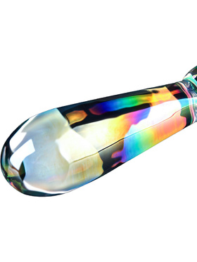 LoveToy: Twilight Gleam Glass Dildo, Rising Ripples