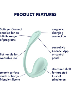 Satisfyer Connect: Smooth Petal, Wearable Vibrator, grønn