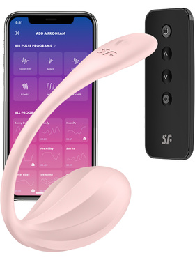 Satisfyer Connect: Ribbed Petal, Wearable Vibrator, rosa