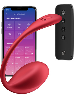 Satisfyer Connect: Shiny Petal, Wearable Vibrator, rød