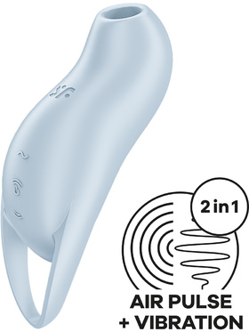 Satisfyer: Pocket Pro 1, Double Air Pulse Vibrator, blå