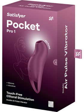 Satisfyer: Pocket Pro 1, Double Air Pulse Vibrator, rød